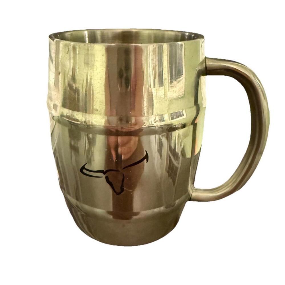 Texas LongHorns Double Insulated stainless steel Barrel Shaped Mug holds 12oz